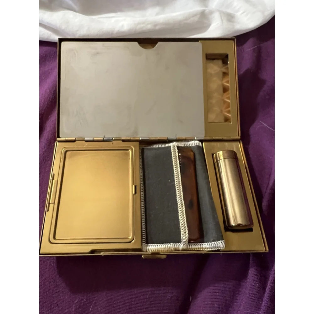 Vintage 1950s Marhill Mother of Pearl Wristlet Purse – Original Unused Lipstick